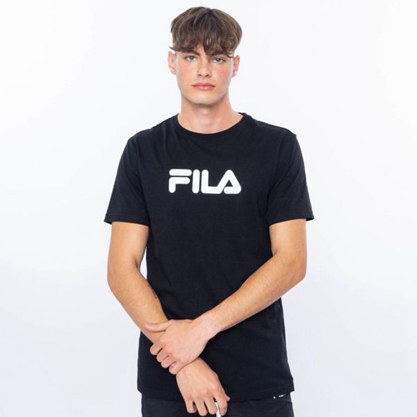 Camisetas Fila Homem Pretas - Fila Mono Deckle Outlet Portugal,CBWR-01453